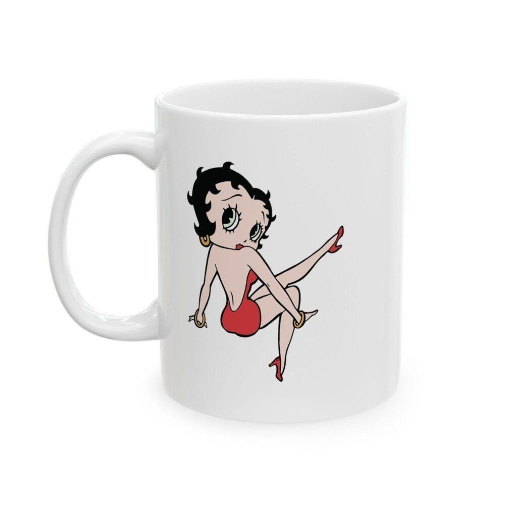Betty Boop Cartoon Ceramic Mug, Vintage Coffee Cup